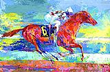 Leroy Neiman Canvas Paintings - Funny Cide